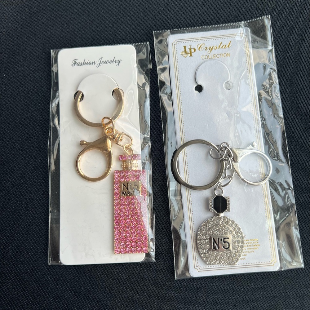 Pink and Silver Keychain Set N5